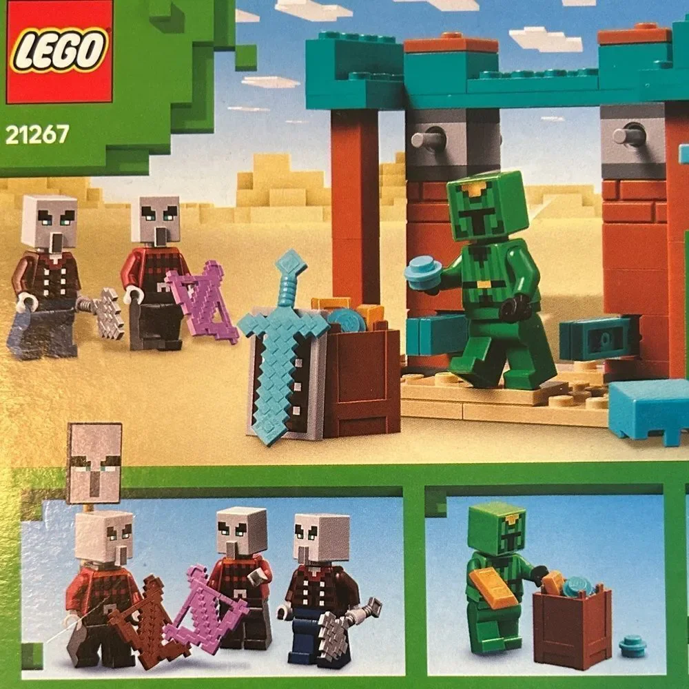 2 🆕 LEGO Minecraft Adventure sets Pirate 🏴‍☠️ 21259 Desert🏜️Patrol 21267